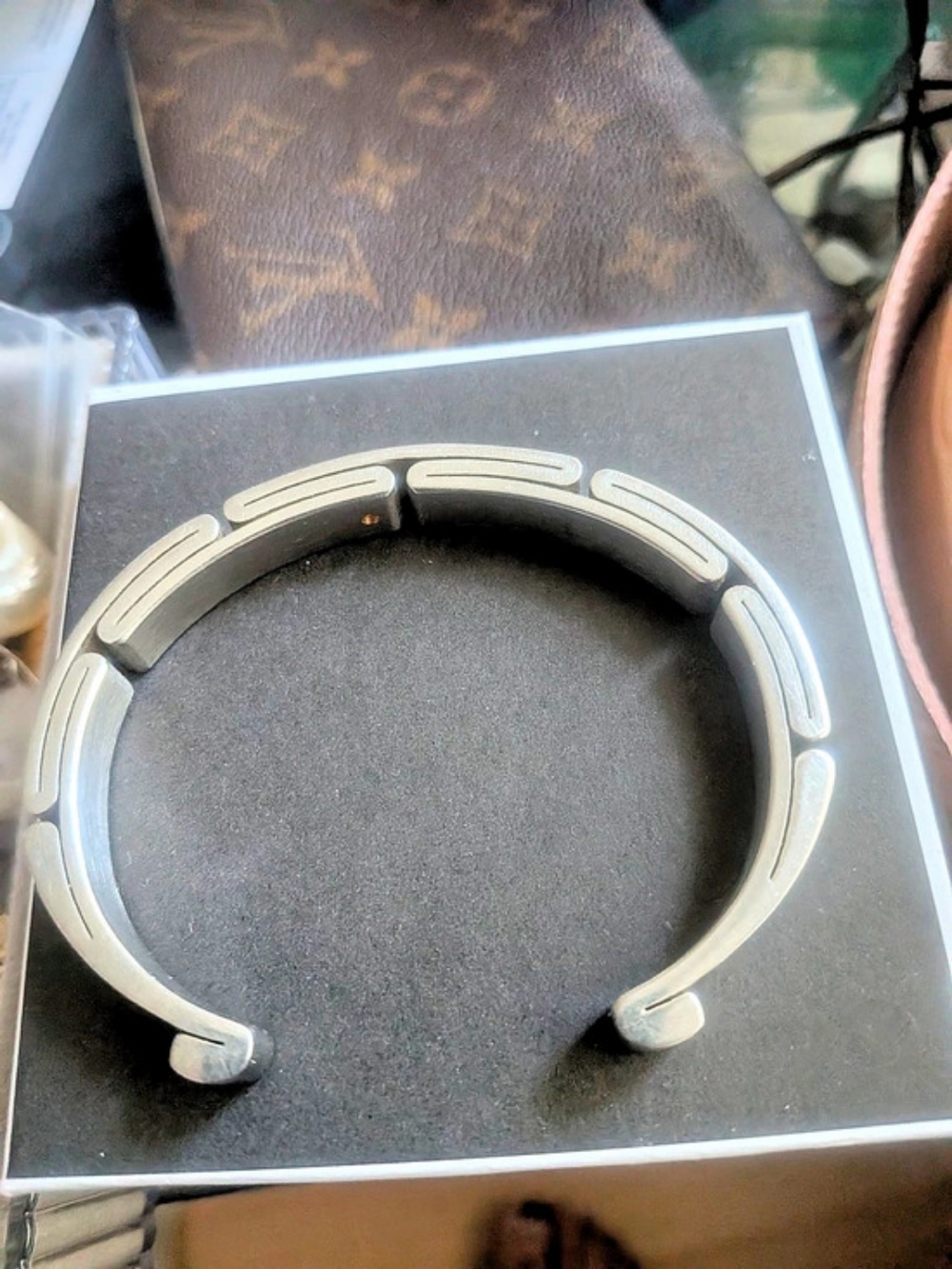Authentic SHUZI Vitality Stainless Steel Sport Cuff Wellness Bracelet.